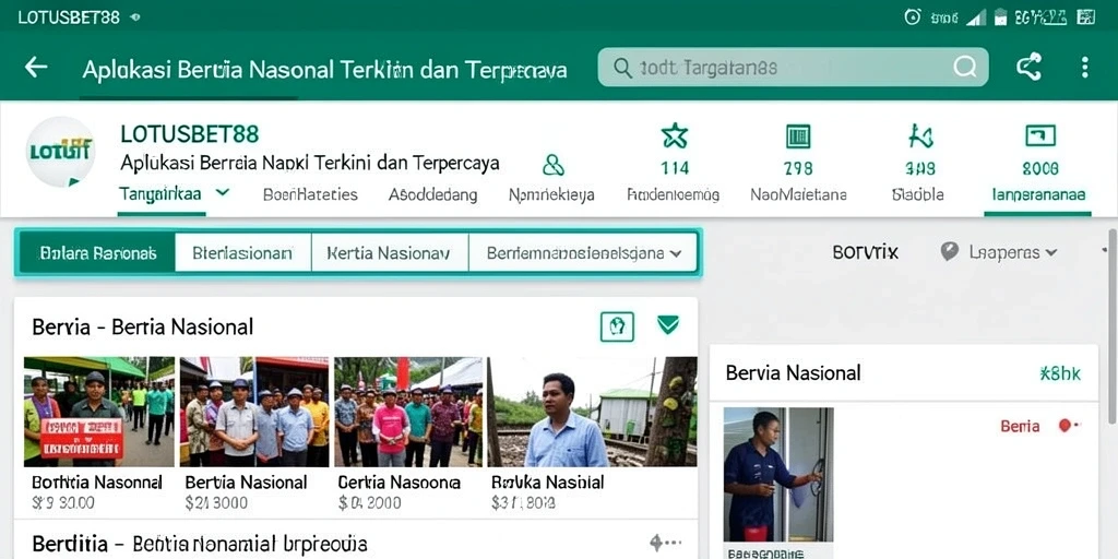 Tampilan antarmuka LOTUSBET88 yang menarik dan informatif.