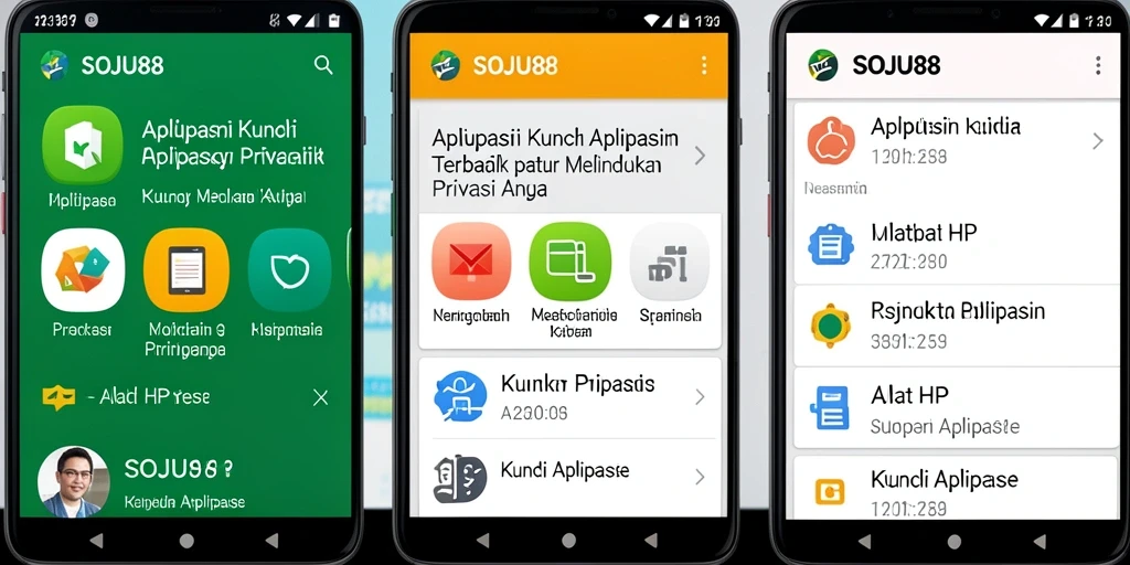 Antarmuka utama SOJU88 untuk penguncian aplikasi yang mudah.