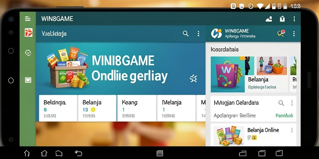 Tampilan antarmuka pengguna aplikasi WIN8GAME yang intuitif.